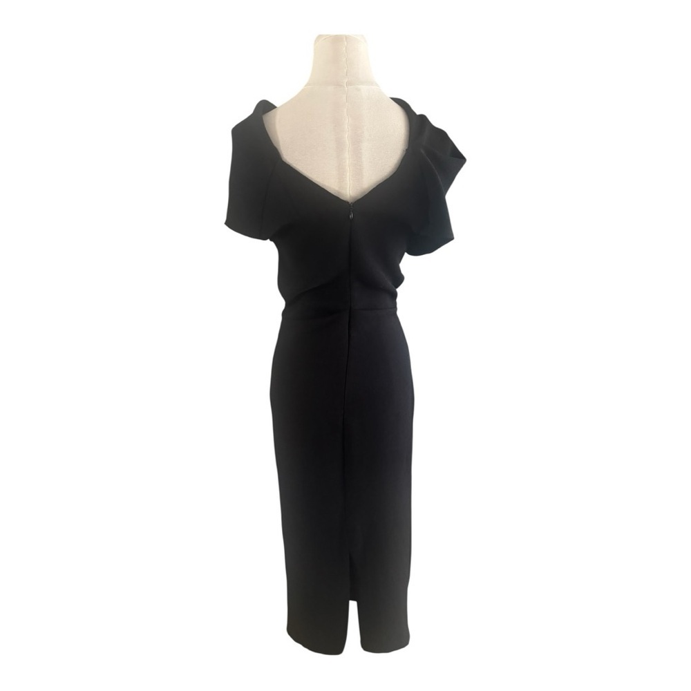 Zara Black Asymmetrical Midi Dress - Picture 9 of 13